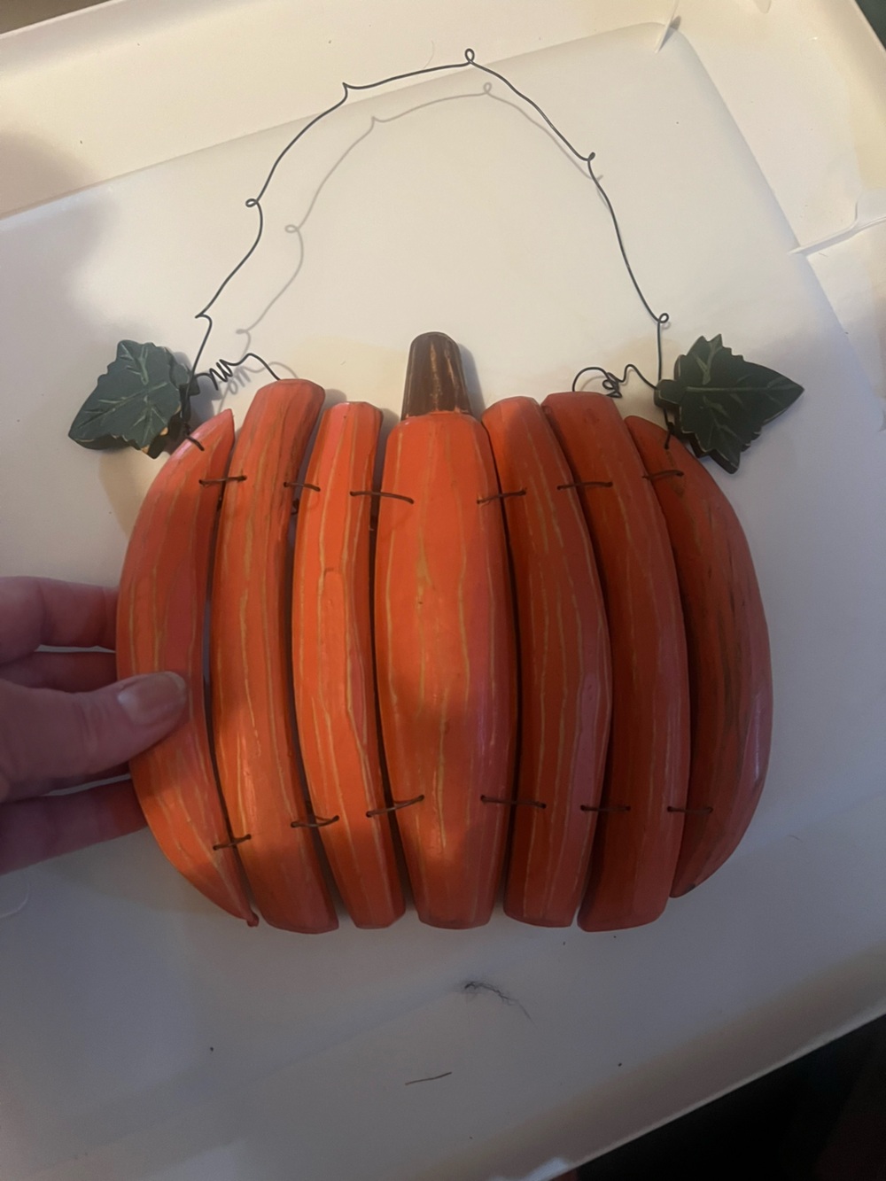 Rustic Orange Pumpkin Wall Art - Decorative Harvest Accent